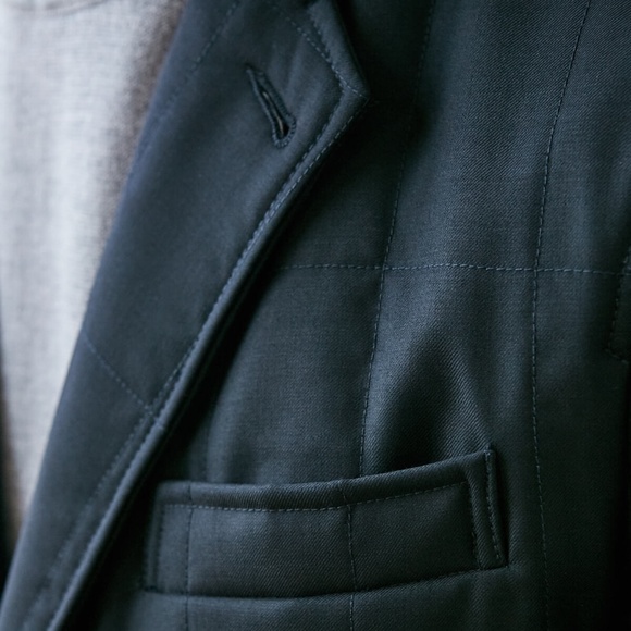 BUGATCHI Quilted Wool Blazer Jacket - Picture 2 of 7